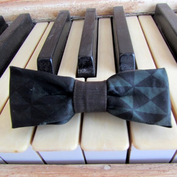 BABY BOY'S BOW TIES - 2 CLIP-ON INFANT BOWTIES, BLACK, BLUE, by BEAU JR & ROYAL - Picture 9 of 10